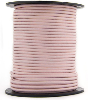 Pink Candy Round Leather Cord 1.0mm 10 Feet