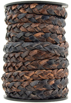 Gypsy Sippa Natural Dye Flat Braided Leather Cord 10 mm