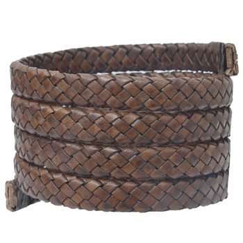 Xsotica Brown Distressed Flat Braided Bracelet Leather Cord 10 mm 1 Meter Xsotica Brown Distressed Flat Braided Bracelet Leather Cord 10 mm 1 Meter