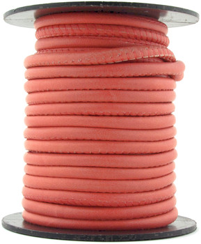 Xsotica Salmon Nappa Stitched Round Leather Cord 4 mm 1 Yard