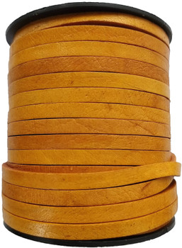Mustard Natural Flat Leather Cord  5mm x 2mm Mustard Natural Flat Leather Cord  5mm x 2mm
