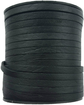 Black Natural Flat Leather Cord  5mm x 2mm Black Natural Flat Leather Cord  5mm x 2mm
