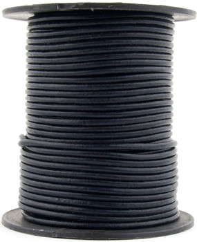 Navy Blue Round Leather Cord 1.5mm 25 meters Navy Blue Round Leather Cord 1.5mm 25 meters