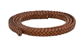 Brown Distressed Flat Braided Bracelet Leather Cord 8 mm 1 Meter Brown Distressed Flat Braided Bracelet Leather Cord 8 mm 1 Meter