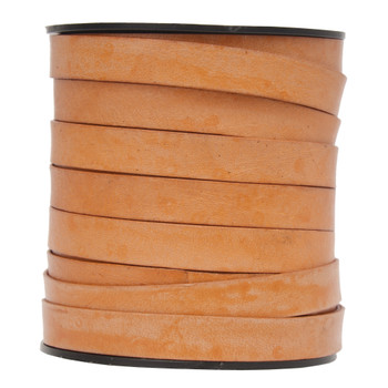 Orange Natural - Flat Leather Cord 10mm*1mm