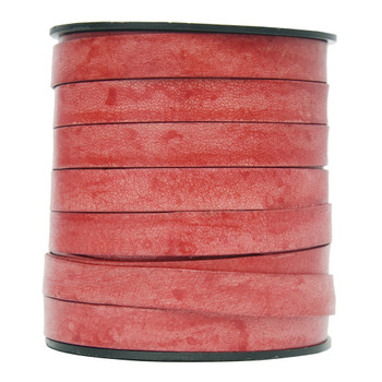 Red Natural - Flat Leather Cord 10mm*1mm