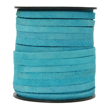 Sky Blue -Flat Suede Leather Cord  5.0 MM - 1 Yard Sky Blue -Flat Suede Leather Cord  5.0 MM - 1 Yard