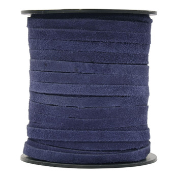 Navy blue -Flat Suede Leather Cord  5.0 MM - 1 Yard Navy blue -Flat Suede Leather Cord  5.0 MM - 1 Yard