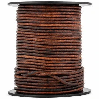 distressed-brown-round-leather-cord-2mm-jewelry-making-leather-lace-100m