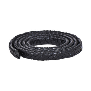 Leather cord flat braided Ø15,0mm x 4mm - black, 22,20 €