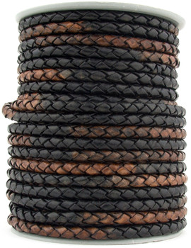 Gypsy Sippa Round Bolo Braided Leather Cord 4 mm  Gypsy Sippa Round Bolo Braided Leather Cord 4 mm