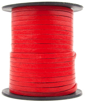 Red Flat Leather Cord 3mm x1mm Choose Length Red Flat Leather Cord 3mm x1mm Choose Length