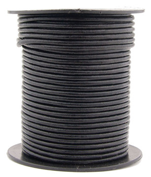 Xsotica Black  Round Leather Cord 3.0mm 100 meters Xsotica Black  Round Leather Cord 3.0mm 100 meters