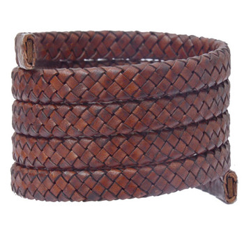 Xsotica Cherry Brown Flat Braided Bracelet Leather Cord 8 mm 1 Meter Xsotica Cherry Brown Flat Braided Bracelet Leather Cord 8 mm 1 Meter