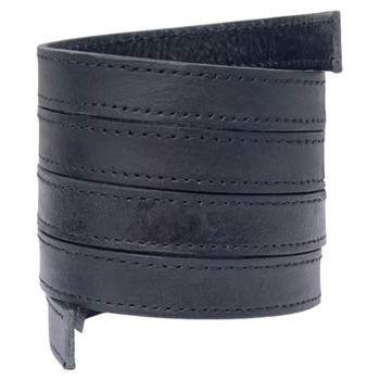 Xsotica Stitched Leather Strap 15MM X 2MM Black Natural 1 Meter