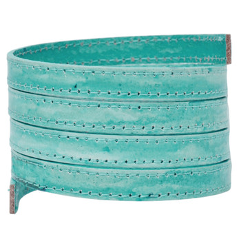 Xsotica Stitched Leather Strap 10MM X 2MM - Icy Blue- 1 Meter