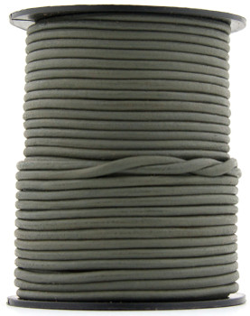 Gray Natural Dye Round Leather Cord 1.0mm 10 Feet Gray Natural Dye Round Leather Cord 1.0mm 10 Feet