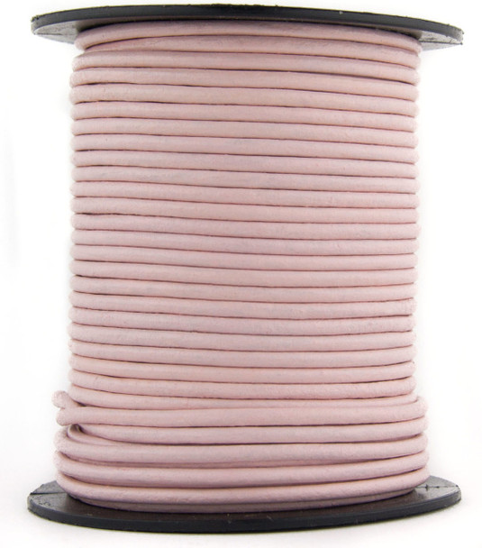 Pink Candy Round Leather Cord 1.0mm 10 Feet