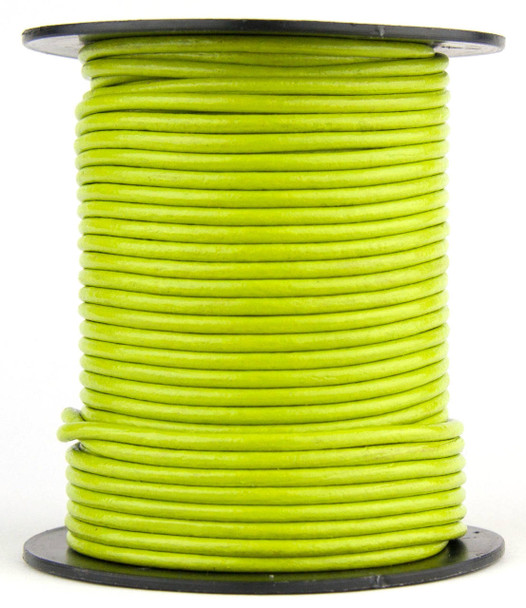 Light Green Round Leather Cord 1.5mm 10 meters