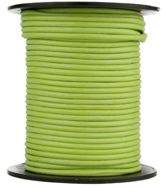 Lime Green Round Leather Cord 1.5mm 10 Feet