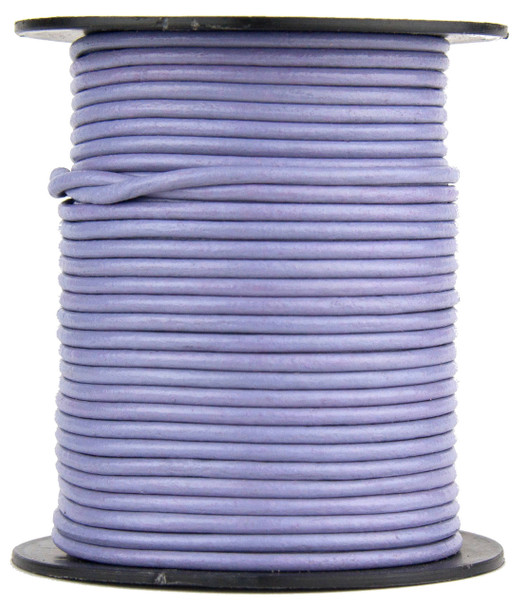 Light Purple Round Leather Cord 2.0mm 100 meters