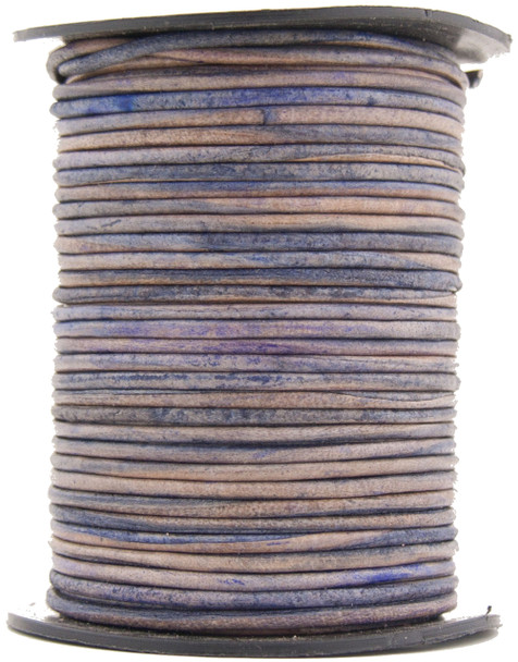 Natural Antique Purple Round Leather Cord 1.5mm 10 Feet