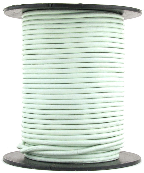 Hint of Mint Round Leather Cord 1mm 10 Feet