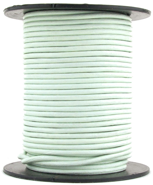 Hint of Mint Round Leather Cord 2mm 10 Feet