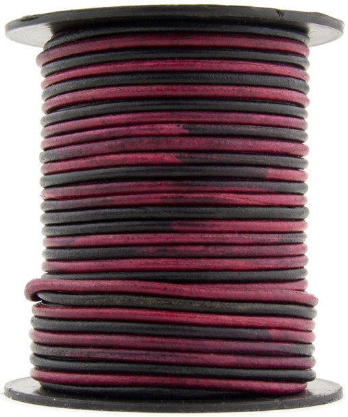 Xsotica Artistic Pink Round Leather Cord 2.0mm 25 meters