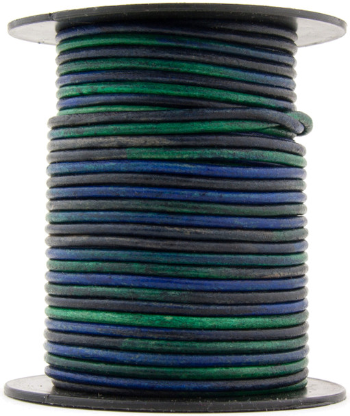 Xsotica Kinte Blue Round Leather Cord 1.5mm 50 meters