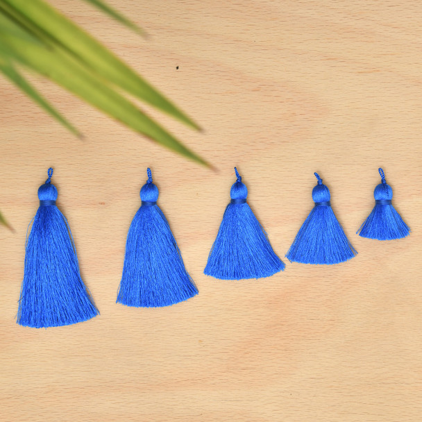 Silk Tassel,DIY Craft Supplies Handmade Jewelry Tassels - Royal Blue Tassle / Tassles