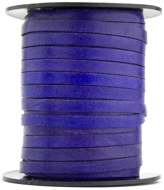 Violet Flat Leather Cord  5 mm x 1mm Choose Length