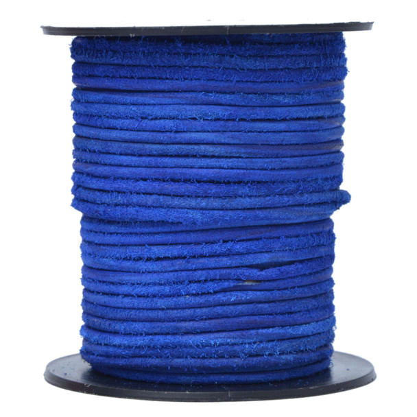 Xsotica Round Suede Leather Cords- 1.0MM -Royal Blue -Choose Length