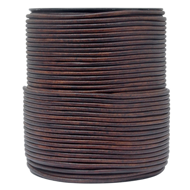 Xsotica Brown Mahogany Matt Round Leather Cord 3.0mm 100 meters