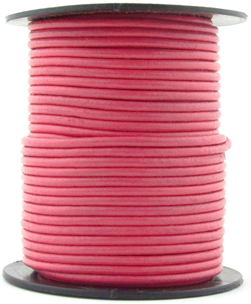 Pink Round Leather Cord 1.5mm 10 Feet