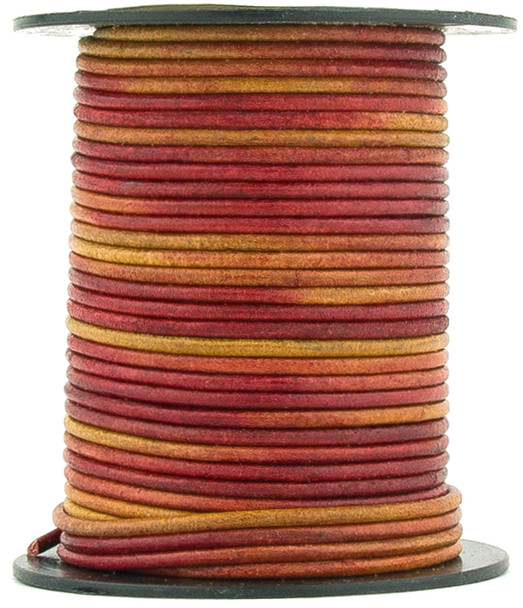 Gypsy Irasa Natural Dye Round Leather Cord 1.0mm 10 meters (11 yards)