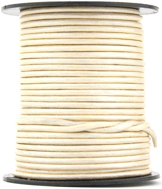 Pearl Metallic Round Leather Cord 1.0mm 10 meters (11 yards)