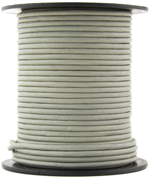 Gray Round Leather Cord 1.0mm 10 meters