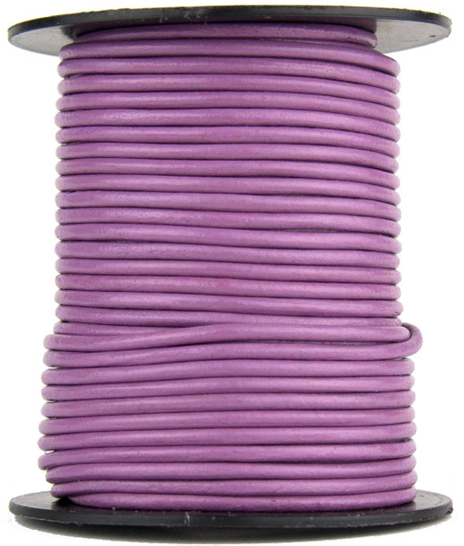Radiant Orchid Round Leather Cord 1.5mm 50 meters