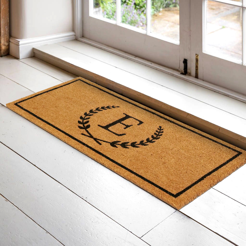 Extra Long Coir Door Mat Double Border 15mm 55 x 150cm Doormat