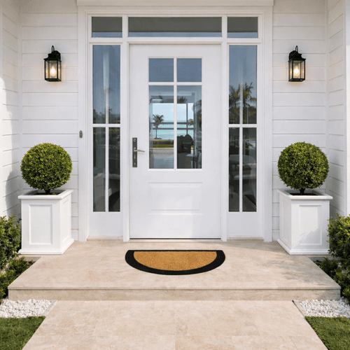 Arch Coir Door Mat (semi circle) at front door of Hampton Home on Gold Coast
