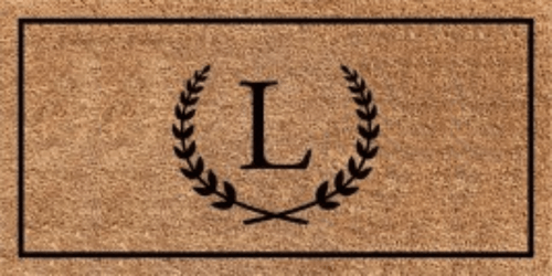 L Initial Long Door Mat