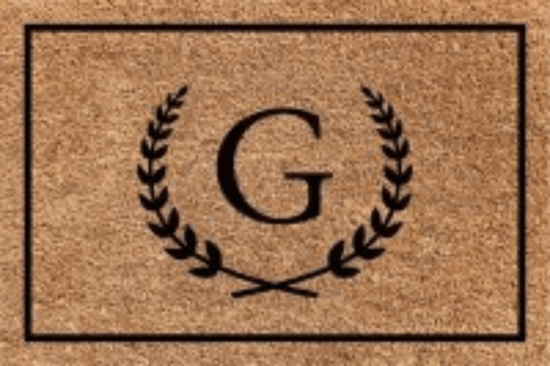 G Initial Door Mat