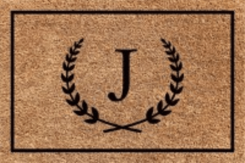 J Initial Door Mat