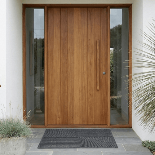 Dark Grey Arch Door Mat 1200mm wide at Large Front Door