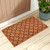 Thick Coir Door Mat with black moroccan print