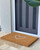 Premium Natural Coir 40mm Doormat with white love heart 55x 85cm