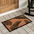 Premium Natural Coir 40mm Doormat with Black Leaf Design  55x 85cm
