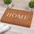 Premium Natural Coir 40mm Doormat with White Home 55x 85cm