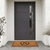 Large Initial door mat at grey front door with N initial 120cm wide